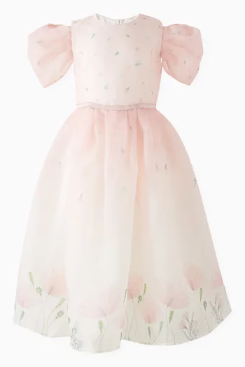 Floral-print Dress in Organza