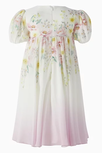 Bow Embellished Dress in Georgette