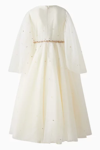 Embellished High-low Dress in Tulle