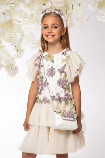 Embellished Layered Dress in Tulle