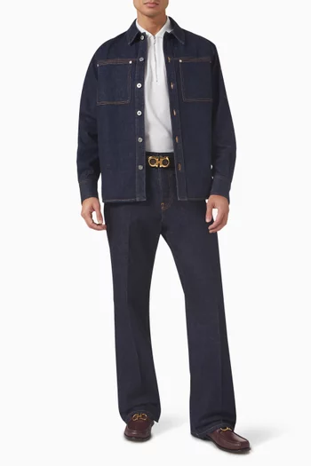 Zip Polo Shirt in Cotton