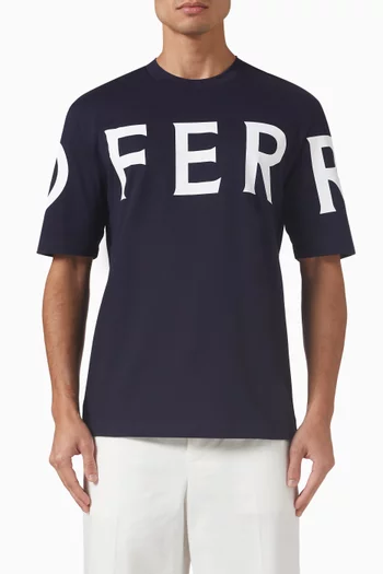 Macro-print Logo T-shirt in Cotton