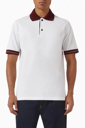 Colour-block Polo Shirt in Cotton