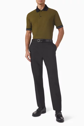 Contrast-trim Polo Shirt