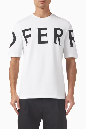 Macro-print Logo T-shirt in Cotton