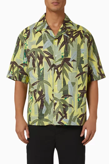 Chiku-Rin Camo Hawaiian Shirt in Cotton-blend