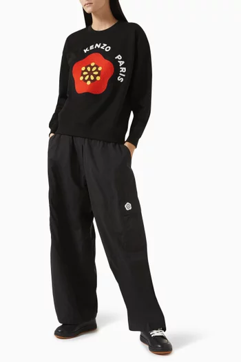 Logo Embroidered Sweatshirt in Cotton