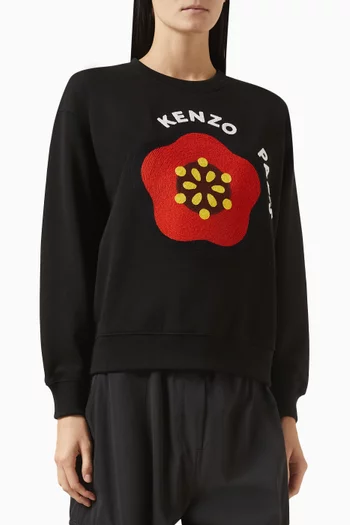 Logo Embroidered Sweatshirt in Cotton