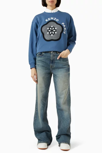 Pop Emboridered Sweatshirt in Cotton