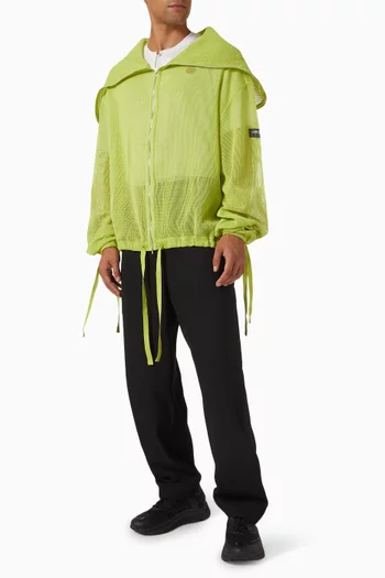 Zip-up Hoodie in Mesh