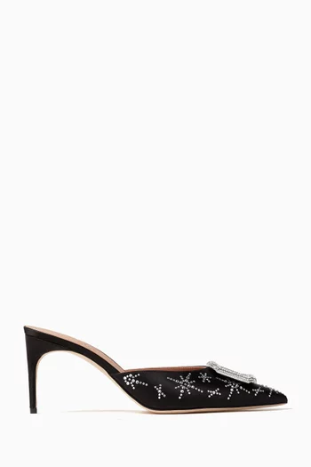 Mona 70 Mules in Satin