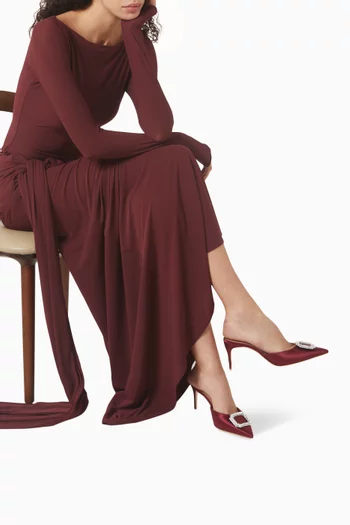 Mona 70 Mules in Satin
