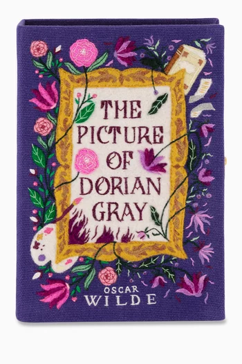 The Picture of Dorian Gray by Jenny Zemanek Strapped Clutch in Silk & Felt