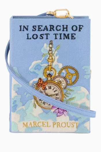 In Search of Lost Time Book Clutch in Silk & Felt