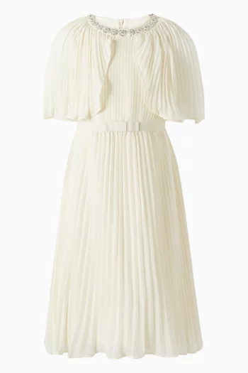 Pleated Dress in Chiffon