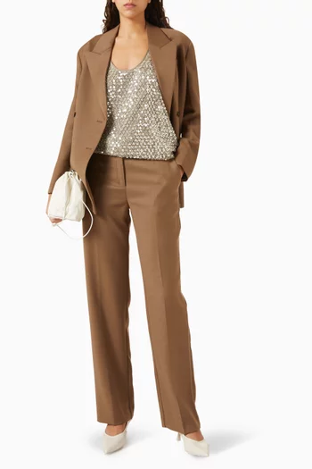 Sequin-embellished Top in Mesh
