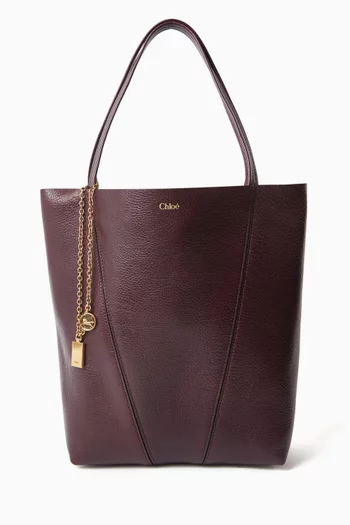 حقيبة يد سبين متوسطة جلد بارز الملمس