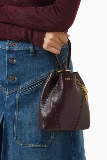 حقيبة يد سبين صغيرة جلد بارز الملمس