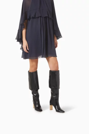 Georgia 90 Knee Boots in Leather