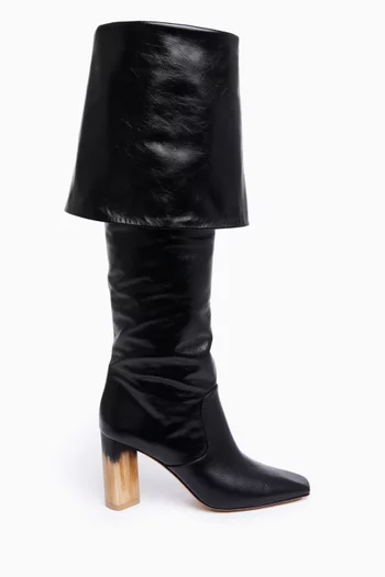 Georgia 90 Knee Boots in Leather