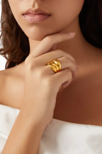 Lou Ring in 18kt Gold-plated Sterling Silver