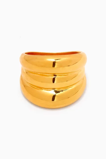 Lou Ring in 18kt Gold-plated Sterling Silver