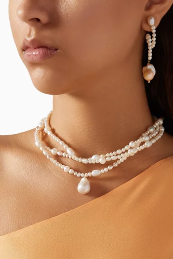 Perla Oasis Necklace in 18kt Gold-plated Silver