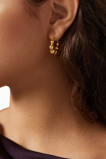 Talon Hoops in 18kt Gold-plated Silver
