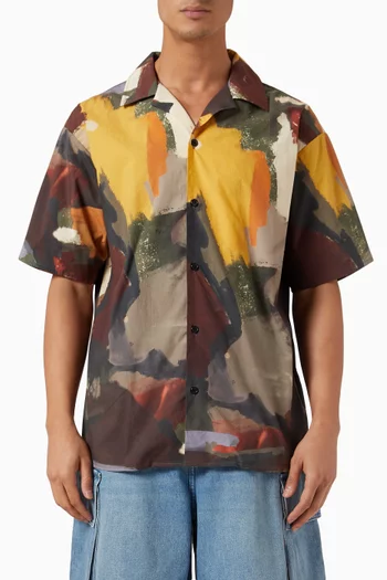 Abstract Printed Shirt in Cotton