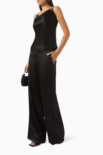 Harper Cargo Pants in Acetate Blend
