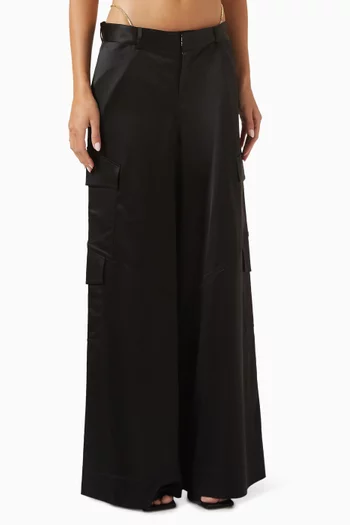Harper Cargo Pants in Acetate Blend