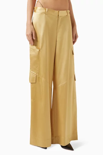 Harper Cargo Pants in Acetate Blend