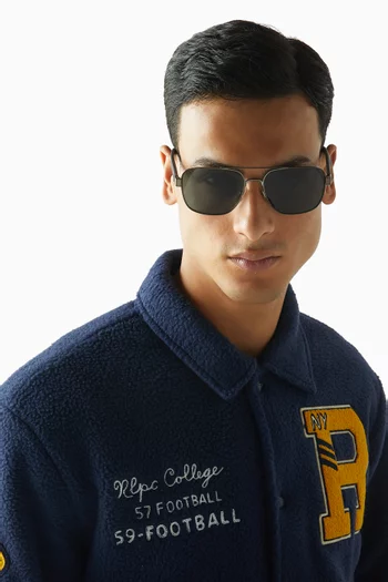 PH D-frame Sunglasses in Metal