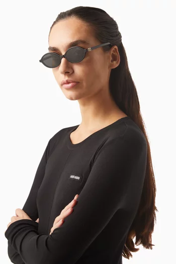 Oval Sunglasses in Acetate