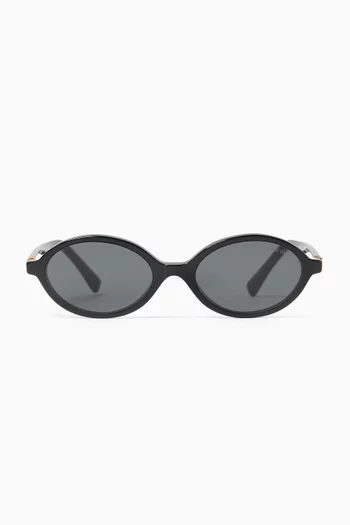 Oval Sunglasses in Acetate