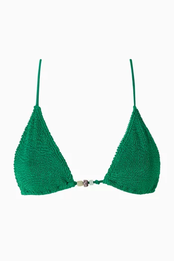Beaded Ingrid Triangle Bikini Top