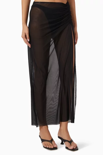 Claudia Maxi Skirt in Mesh