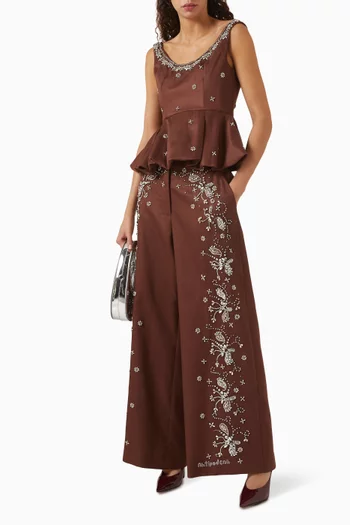 Love Struck Crystal Bubble-hem Top in Tencel
