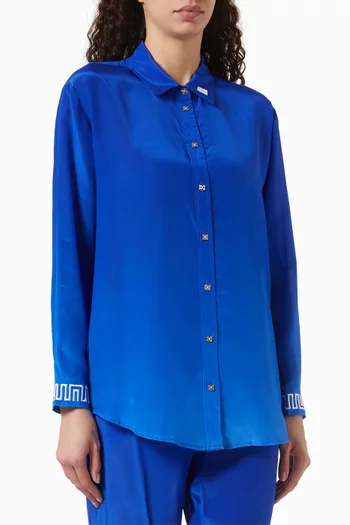 Cuban Nights Contrast Shirt in Silk-chiffon