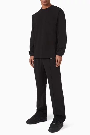 Initial Long-sleeve T-Shirt in Cotton Jersey