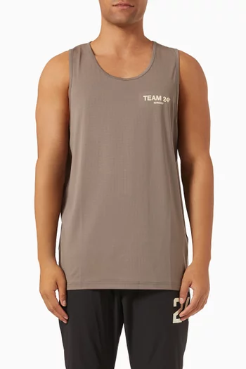 Team 247 Run Vest in Compact Mesh