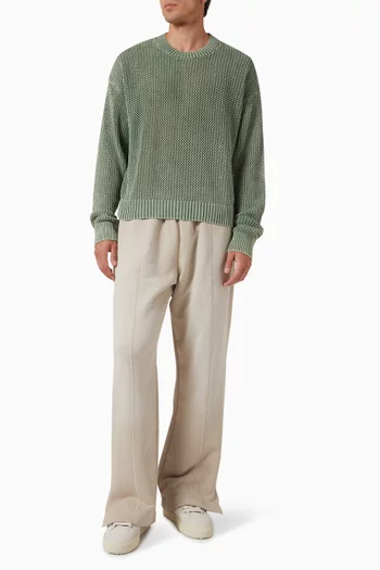 Open Gauge Sweater in Cotton Knit