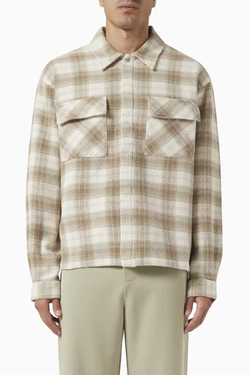 Flannel Shirt in Waffle-knit
