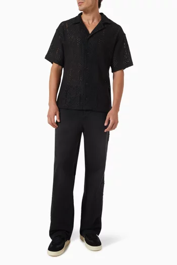 Crochet Shirt in Cotton-blend