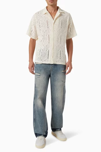 Crochet Shirt in Cotton-blend