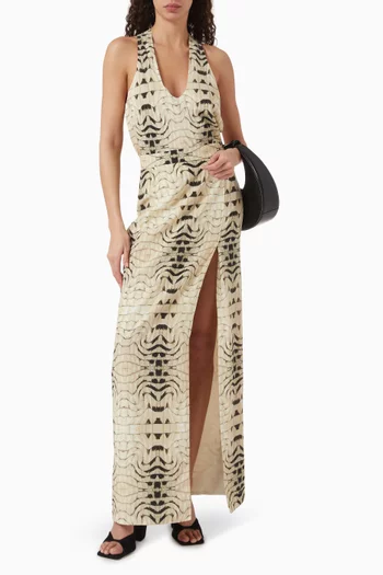 Cuban Crocodile Luis Cami Top in Silk