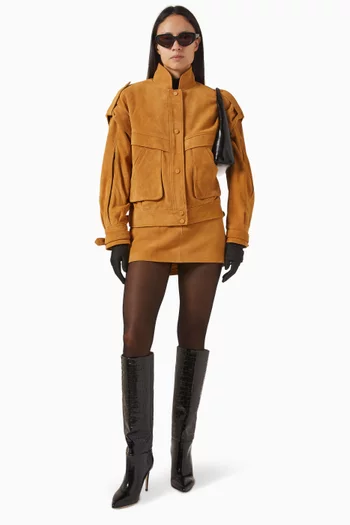 Mini Skirt in Lambskin Leather