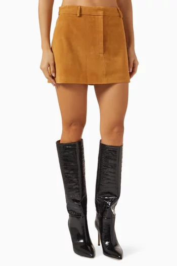 Mini Skirt in Lambskin Leather