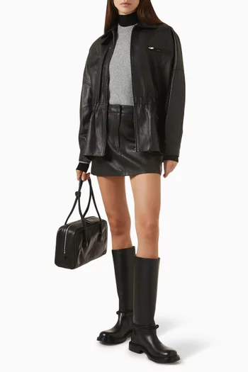 Mini Skirt in Lambskin Leather