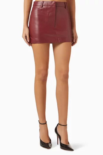 Mini Skirt in Lambskin Leather